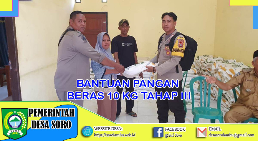 BANTUAN PANGAN BERAS 10 KG TAHAP III